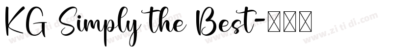 KG Simply the Best字体转换